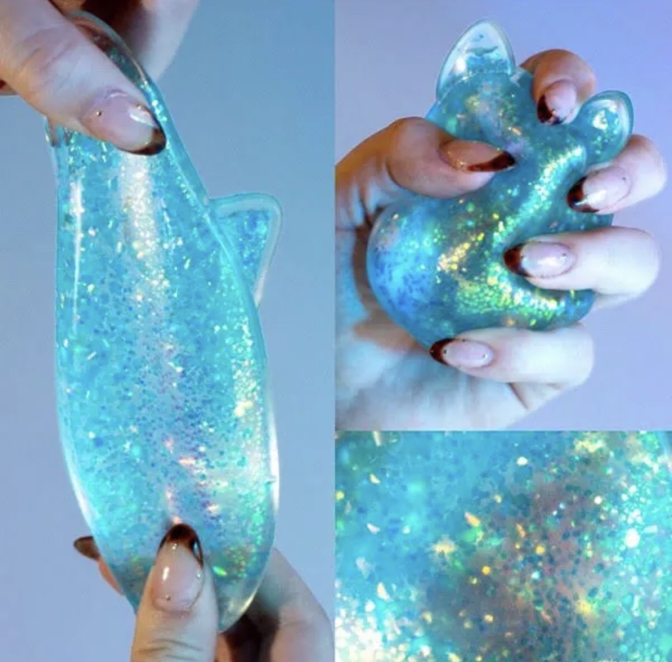 Original Squishmallows™ SLIMYGLOOP Gelli Gels™, Slow Rising Sensory Squeeze Toy with Glitter, Gel Filled Fidget Toys