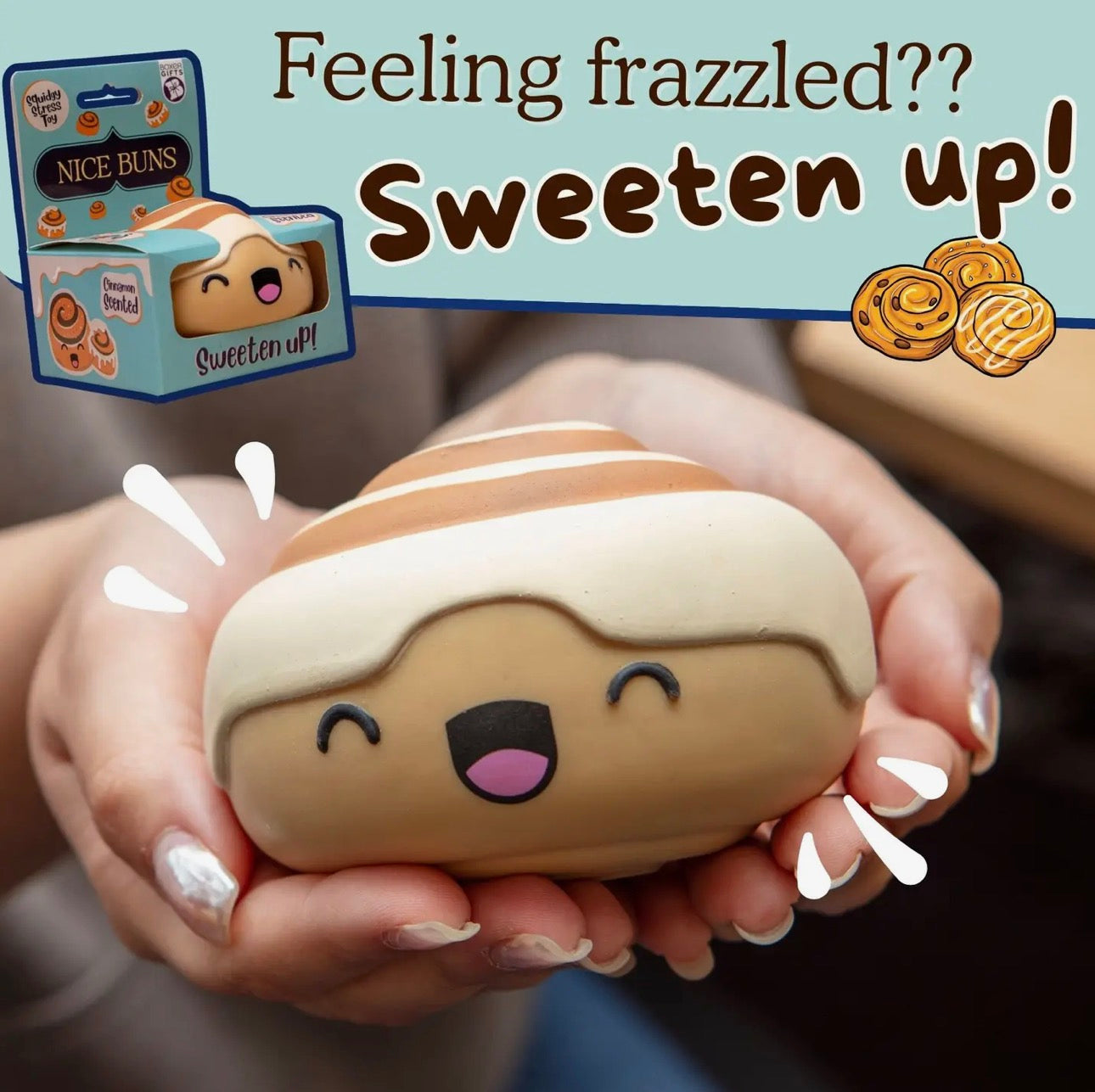 Nice Buns Cinnamon Roll Squishy – Cinnamon Scented