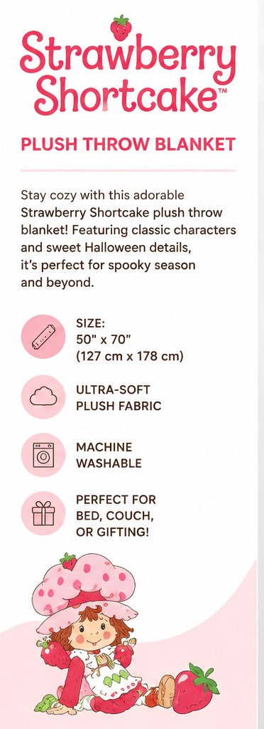 Strawberry Shortcake™ Halloween Plush Throw Blanket