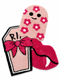 Pink Flower Ghost Bath Rug