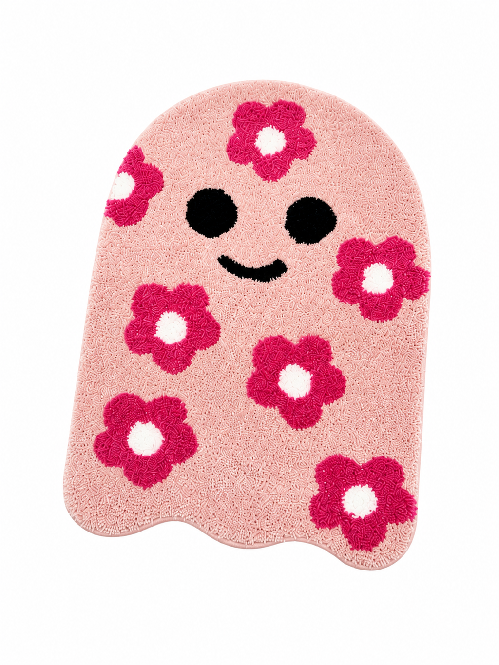 Pink Flower Ghost Bath Rug