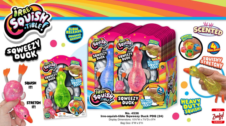 Irre Squish-tible™ Scented Sqweezy Strechy Duck PRE-ORDER