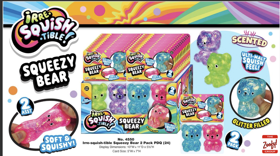 Irre Squish-tible™ Squeezy Bear 2-Pack
